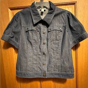 The Loft short sleeve jean shirt - Size Large